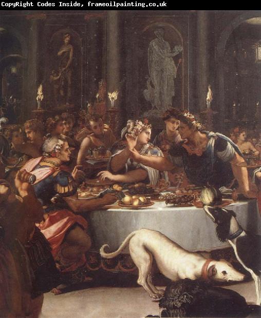 ALLORI Alessandro The banquet of the Kleopatra